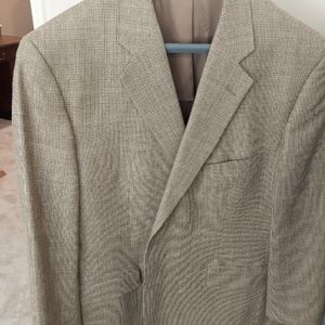 Men's Tan Silk, Wool & Linen Sports Coat